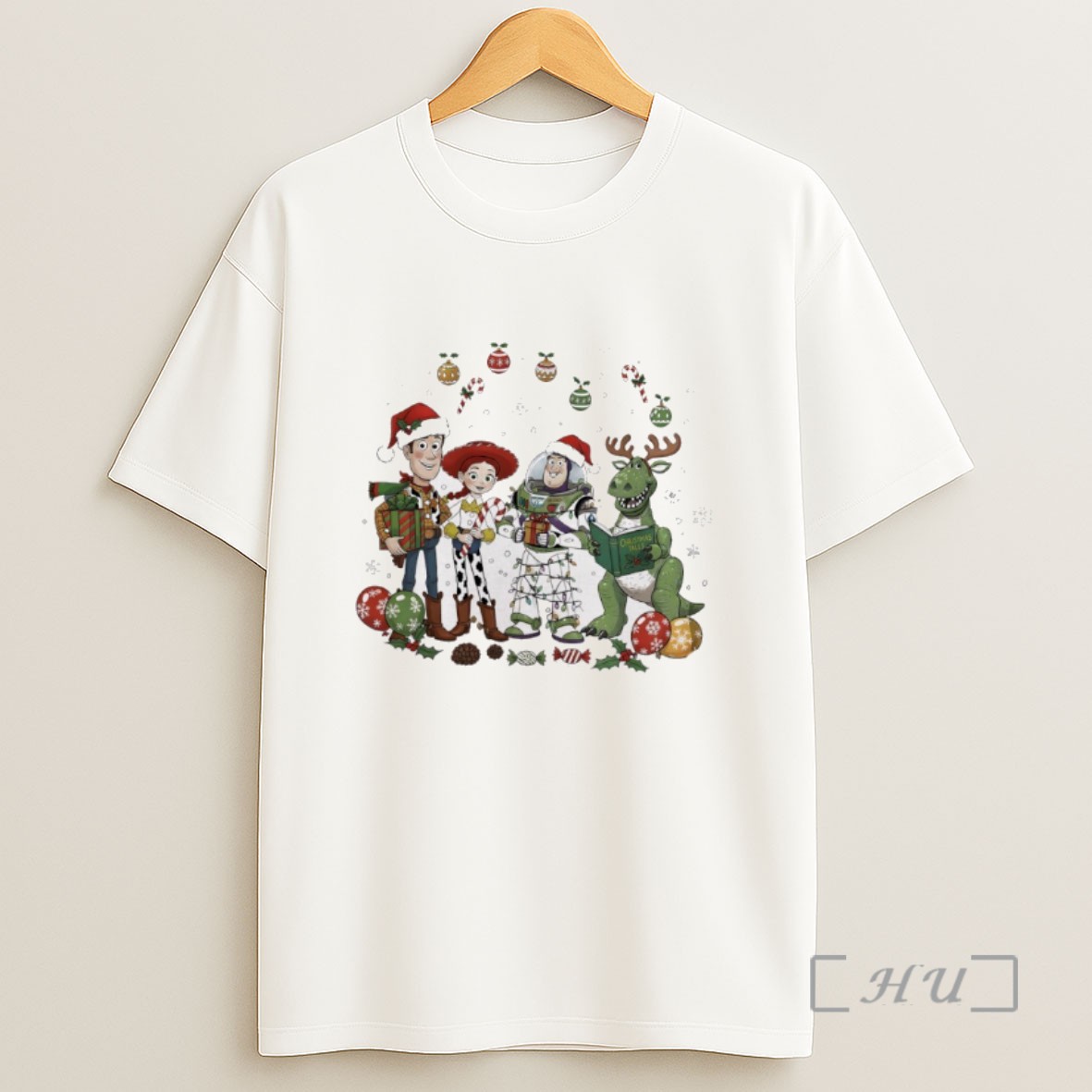 Officials Woody Jessie Buzz Lightyear And Rex Toy Story Merry Christmas Sweatshirt Tee Shirt