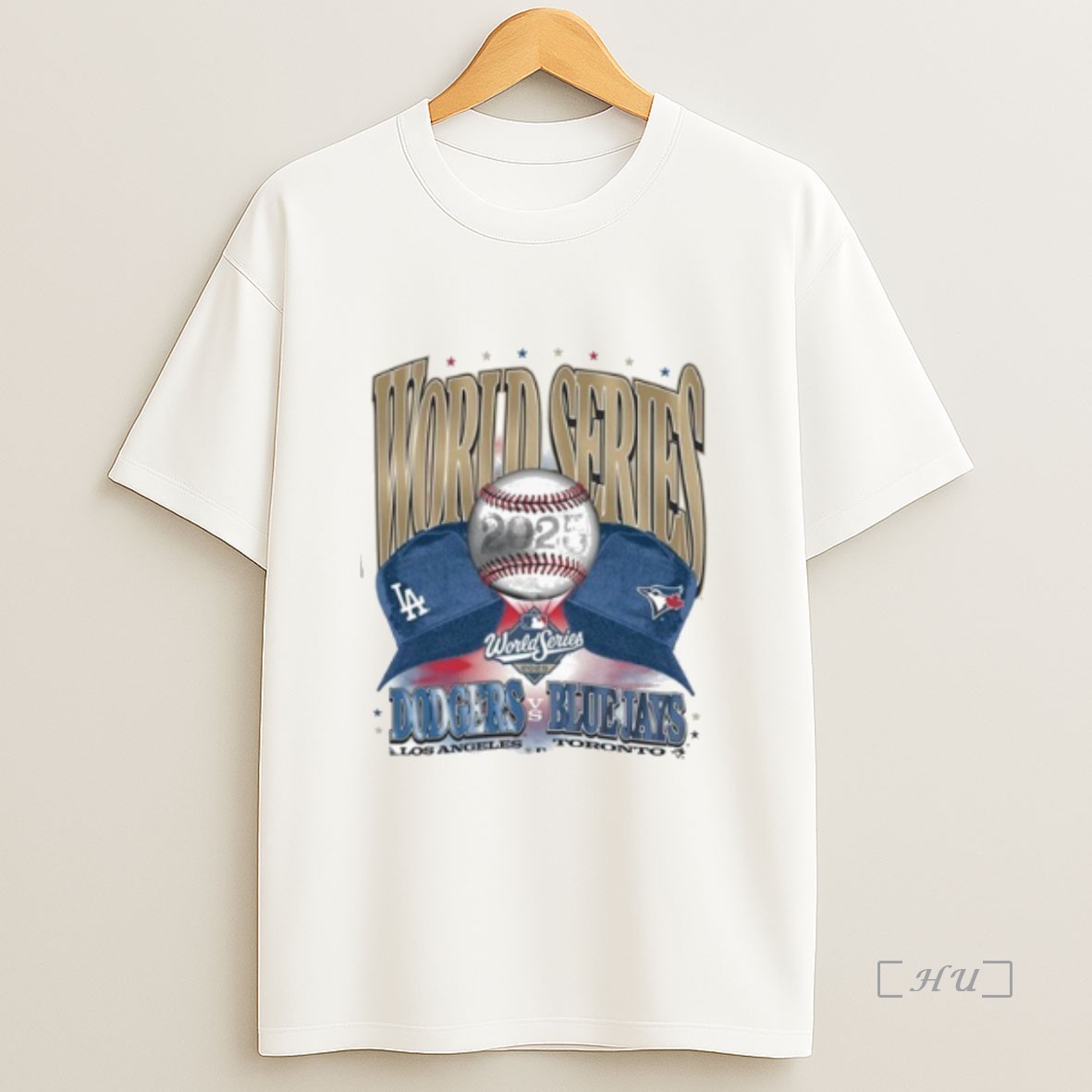 Officials World Series 2025 Dodgers Vs Blue Jays Dueling Caps Sweatshirt Tee Shirt