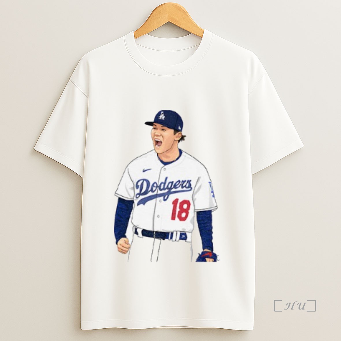Officials Yoshinobu Yamamoto Los Angeles Dodgers 18 Pitcher Graphic Sweatshirt Tee Shirt