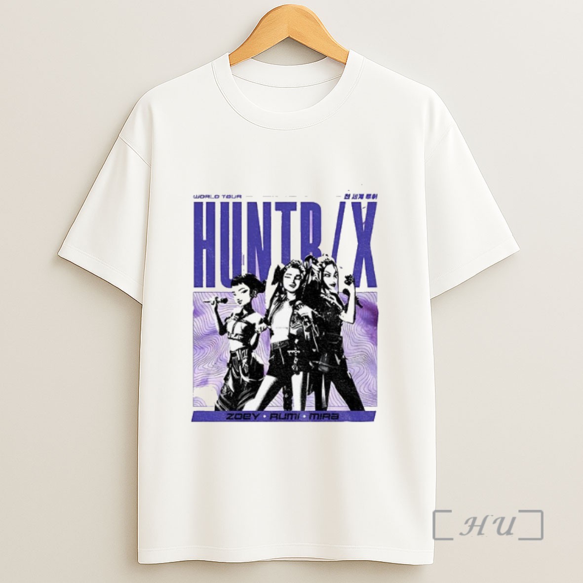 Officials Zoey Rumi Mira World Tour Huntrix Kpop Demon Hunter Vintage Sweatshirt Tee Shirt
