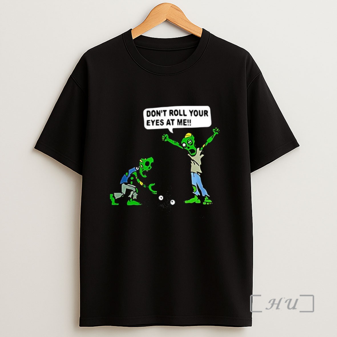 Officials Zombie Dont Roll Your Eyes At Me Funny Halloween Sweatshirt Tee Shirt