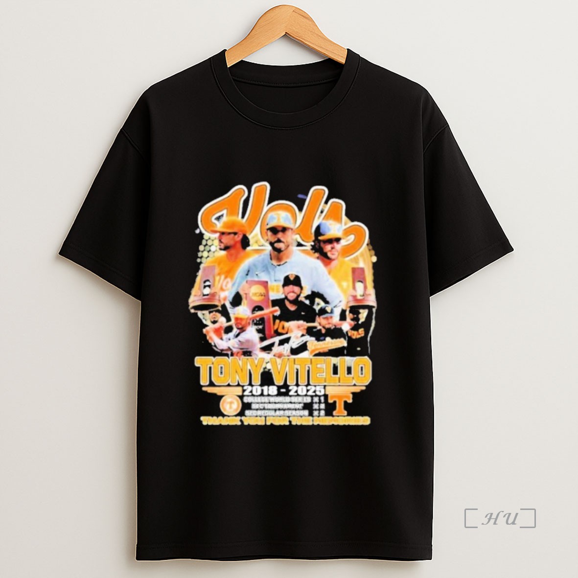 Officials Tennessee Volunteers Tony Vitello 2018 2025 Thank You Coach Sweatshirt Tee Shirt