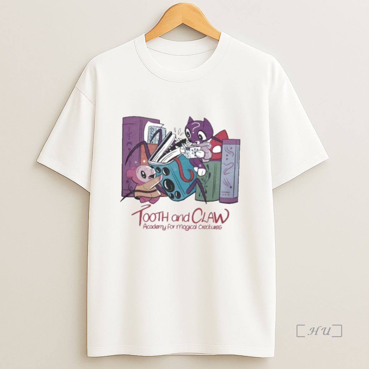 Officials Tooth And Claw Academy For Magical Creatures Reading Sweatshirt Tee Shirt