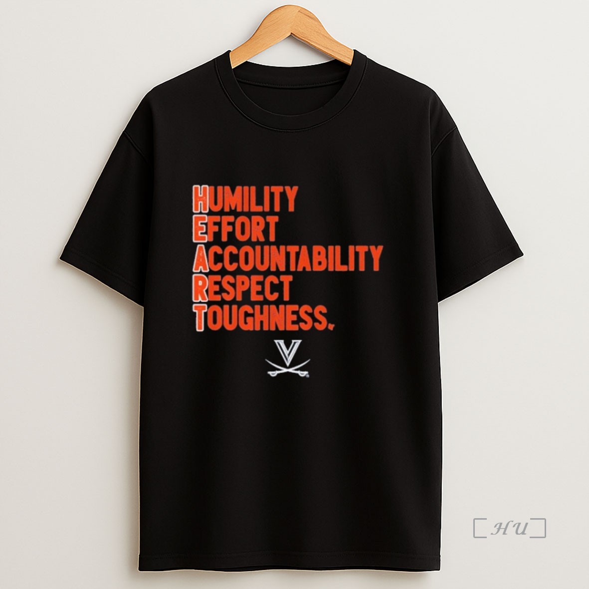 Officials Virginia Football H E A R T Sweatshirt Tee Shirt