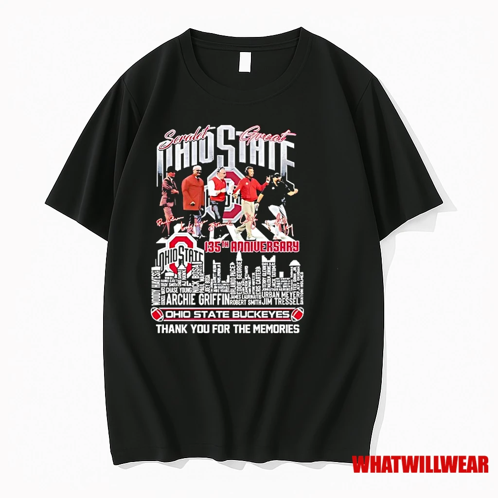 Ohio State Buckeyes 135th Anniversary Thank You For The Memories 2025 Shirts