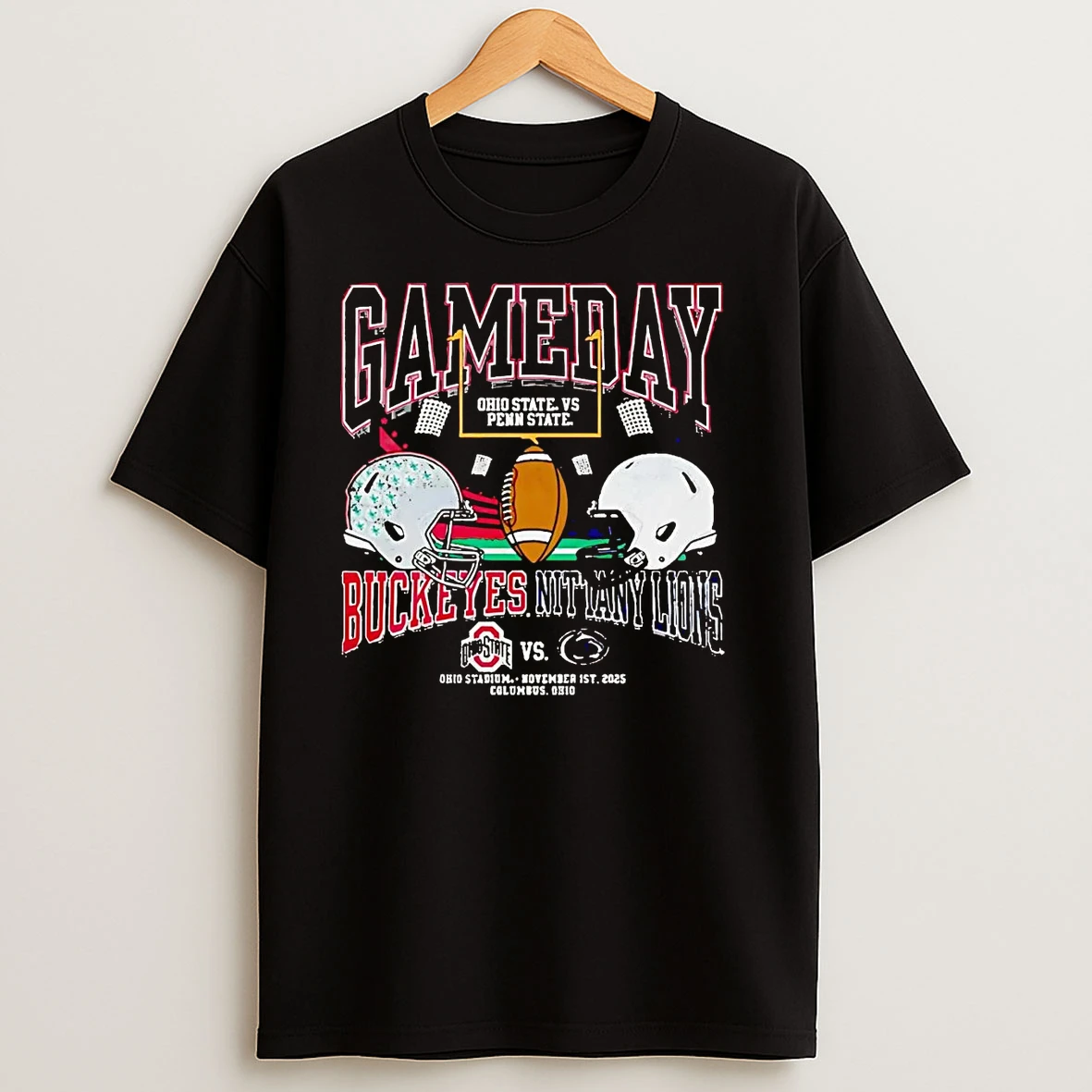 Ohio State Buckeyes Vs Penn State Nittany Lions Gameday Helmet T Shirts