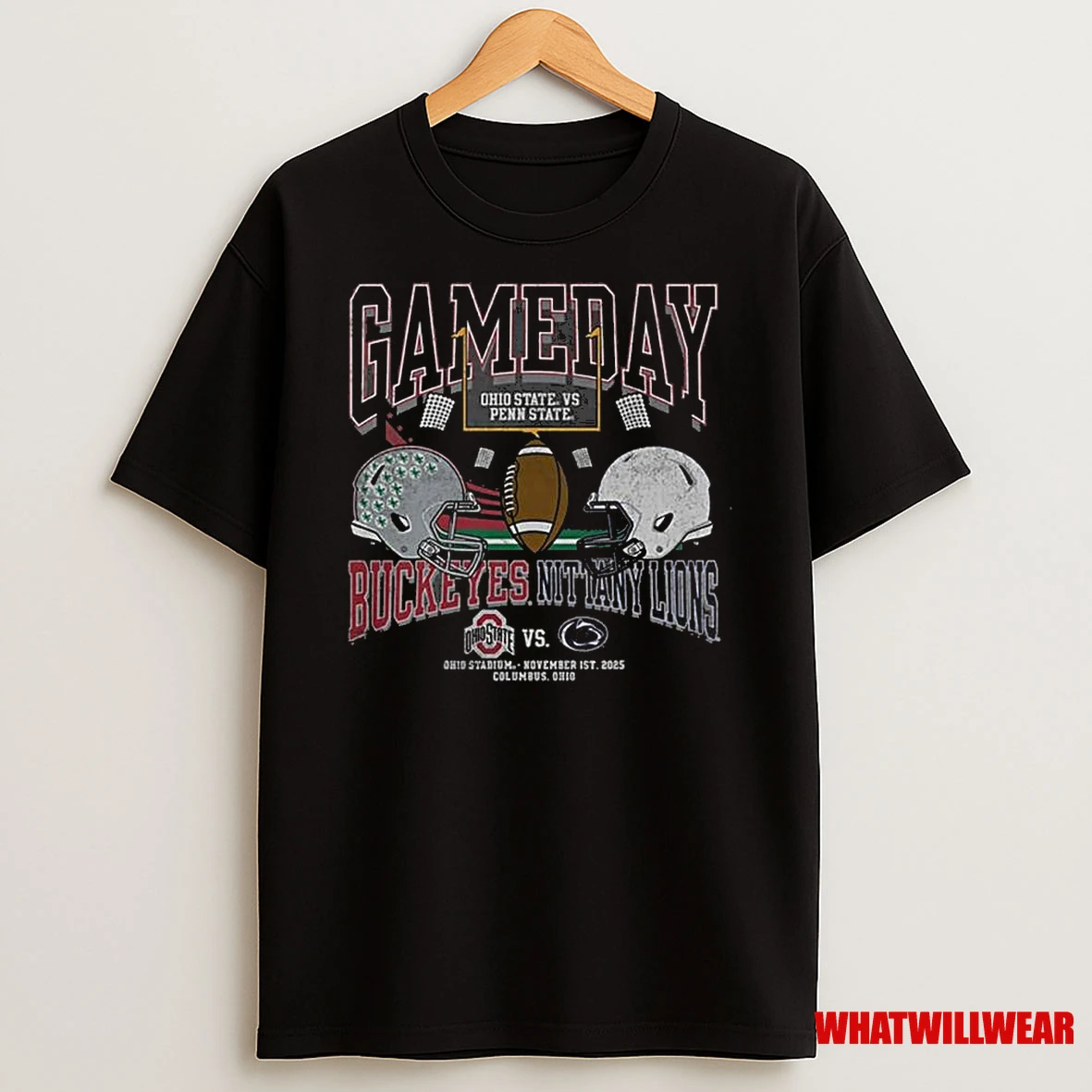 Ohio State Vs Penn State 2025 Gameday Football Matchup Shirts