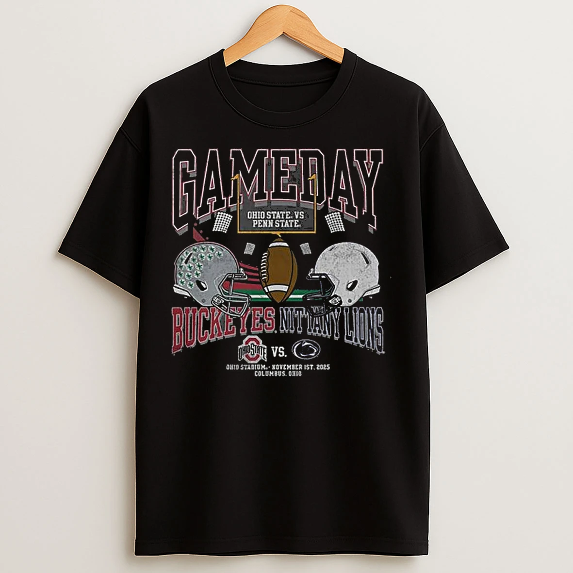 Ohio State Vs Penn State 2025 Gameday Football Matchup T Shirts