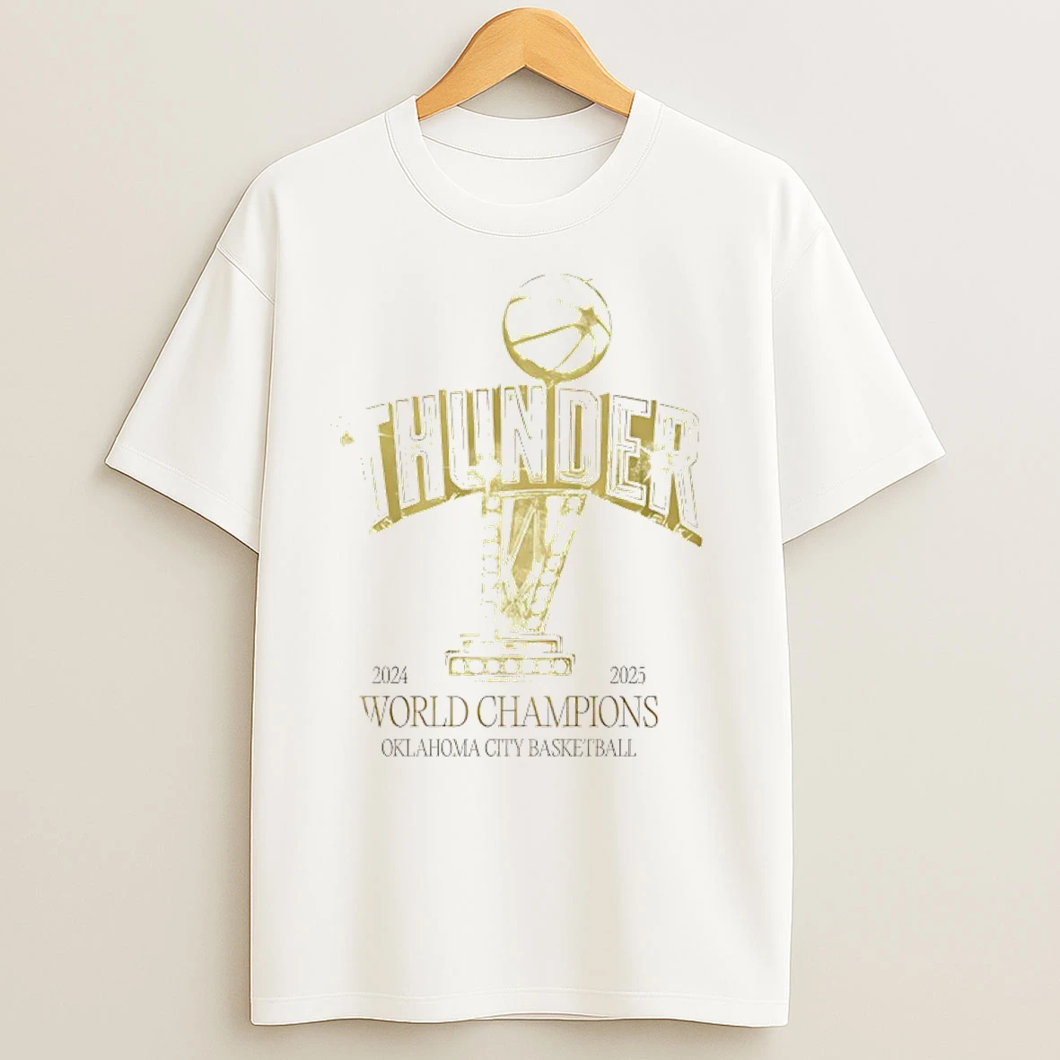 Okc Thunder 2024 2025 World Champions Trophy T Shirts