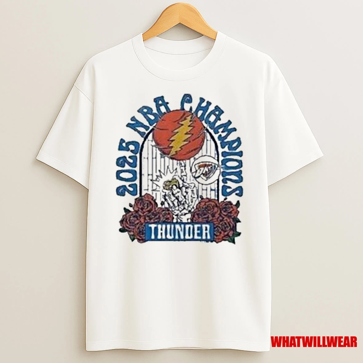 Oklahoma City Thunder Finals Champions X Grateful Dead Logo Shirts