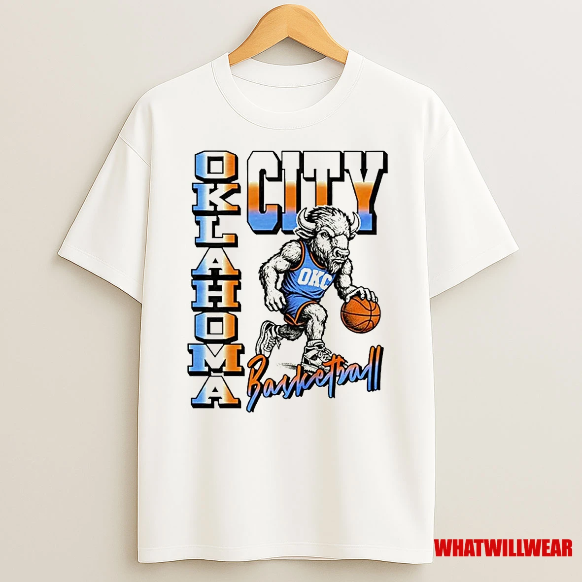 Oklahoma City Thunder Mascot Post Moves Basketball Shirts