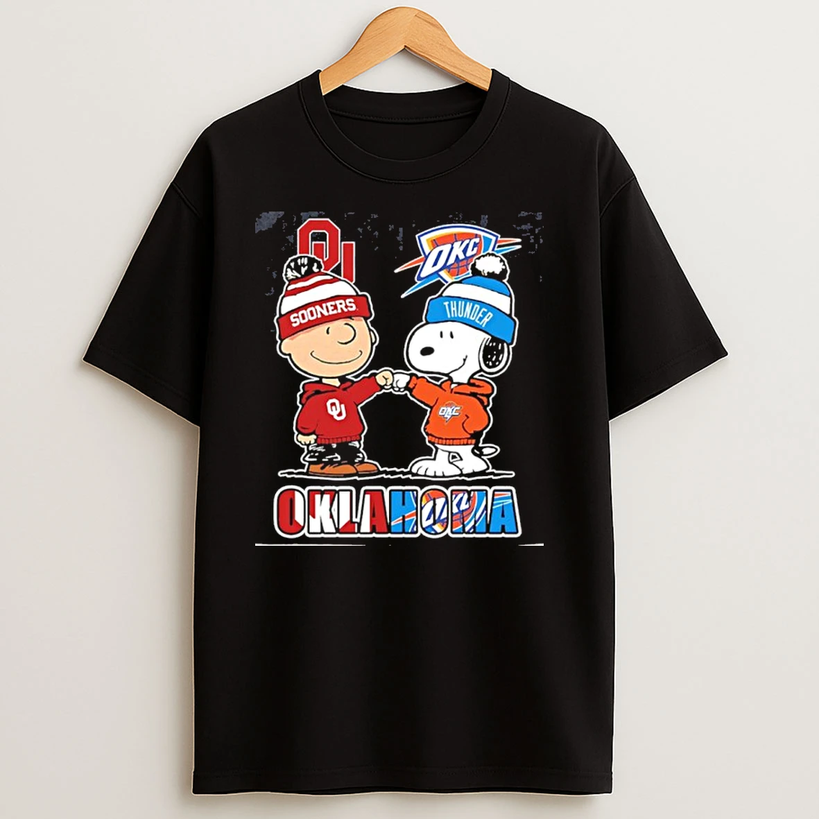 Oklahoma Peanuts Sooners X Thunder City T Shirts