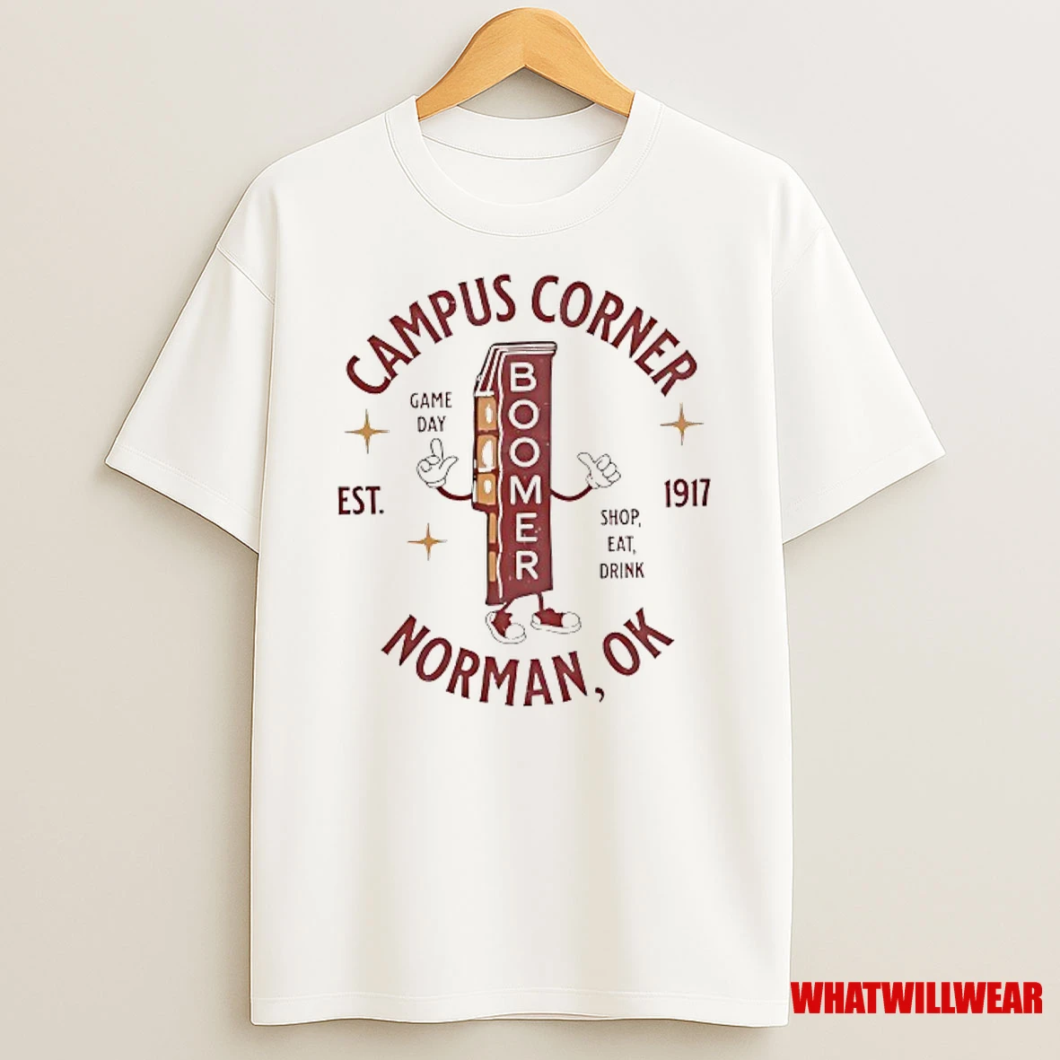 Oklahoma Sooners Campus Corner Boomer Norman Ok Gameday Est 1917 Shirts