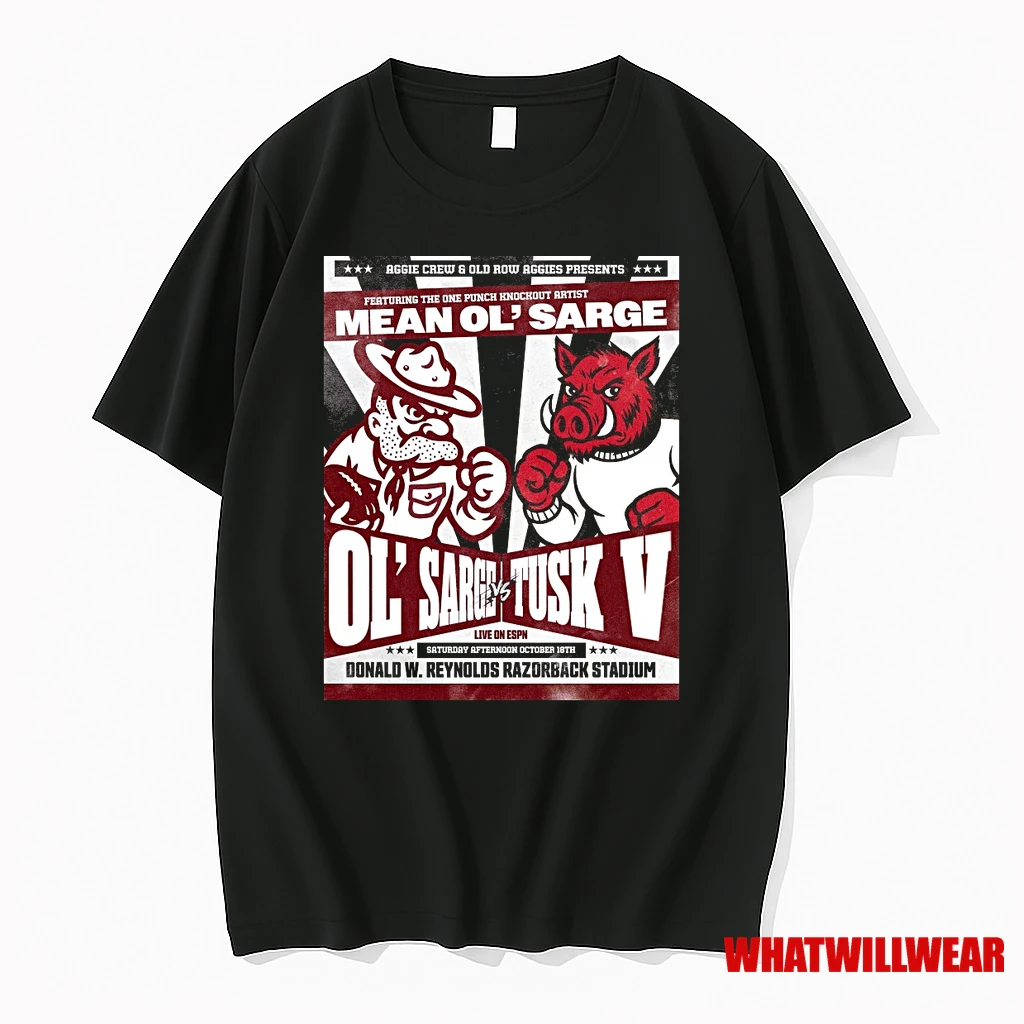 Ol Sarge Vs Tusk V October 18th 2025 Donald W Reynolds Razorback Stadium Shirts