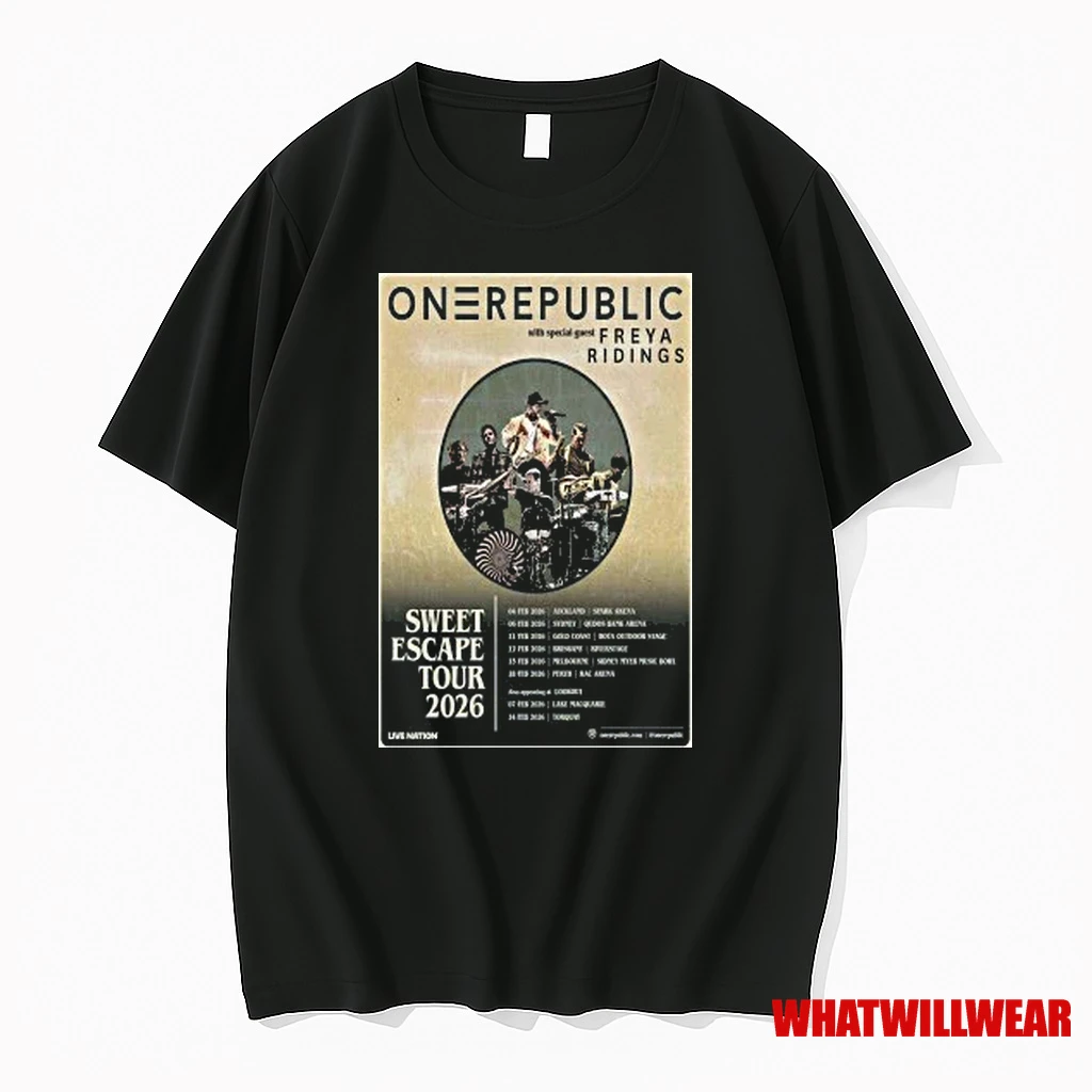 Onerepublic Sweet Escape Tour Australia And New Zealand 2026 Shirts