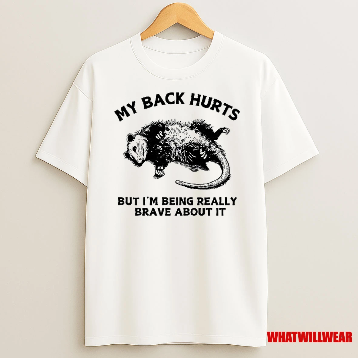 Opossum My Back Hurts But Im Being Really Brave About It Shirts