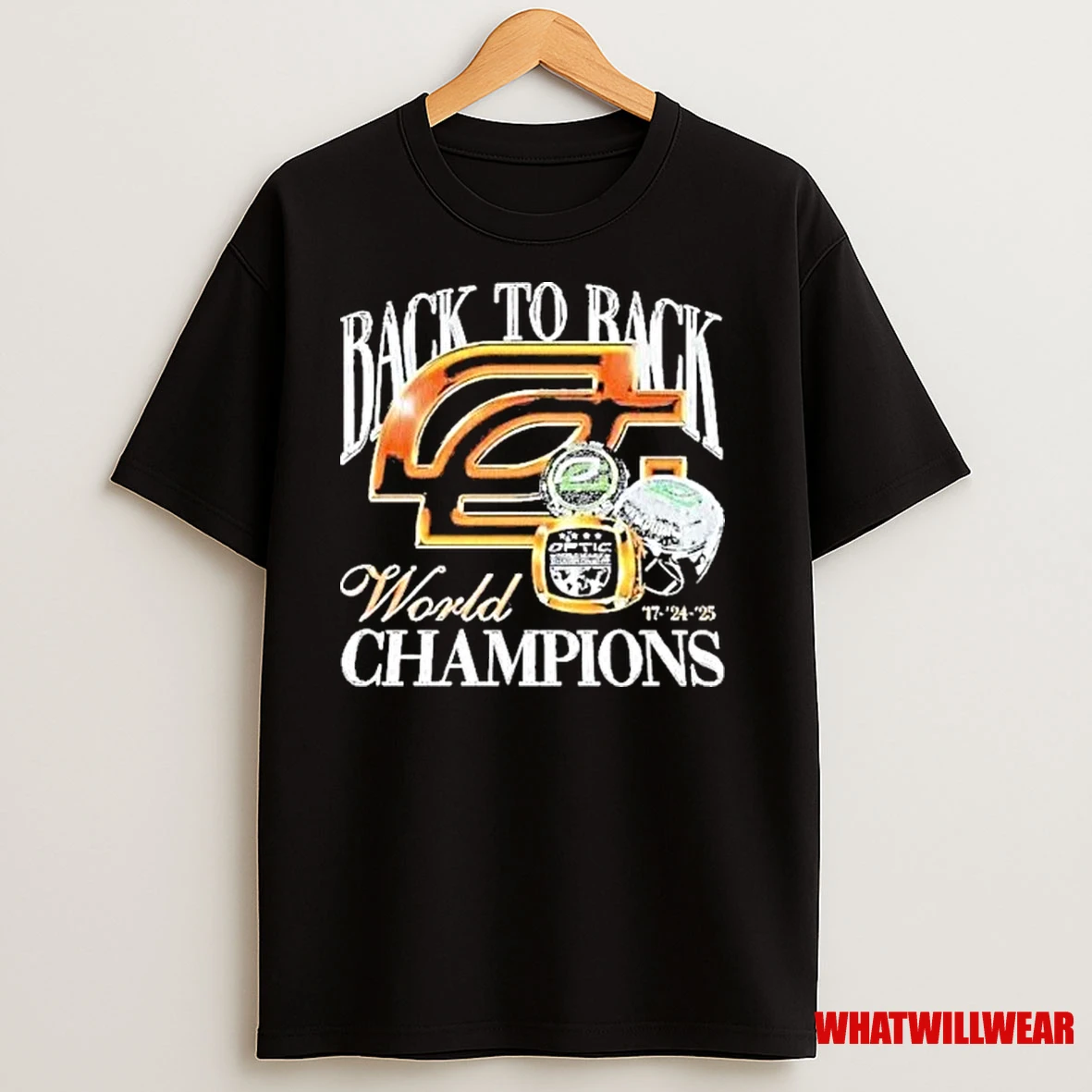 Optic Gaming Back To Back World Champions 2025 Rings Shirts