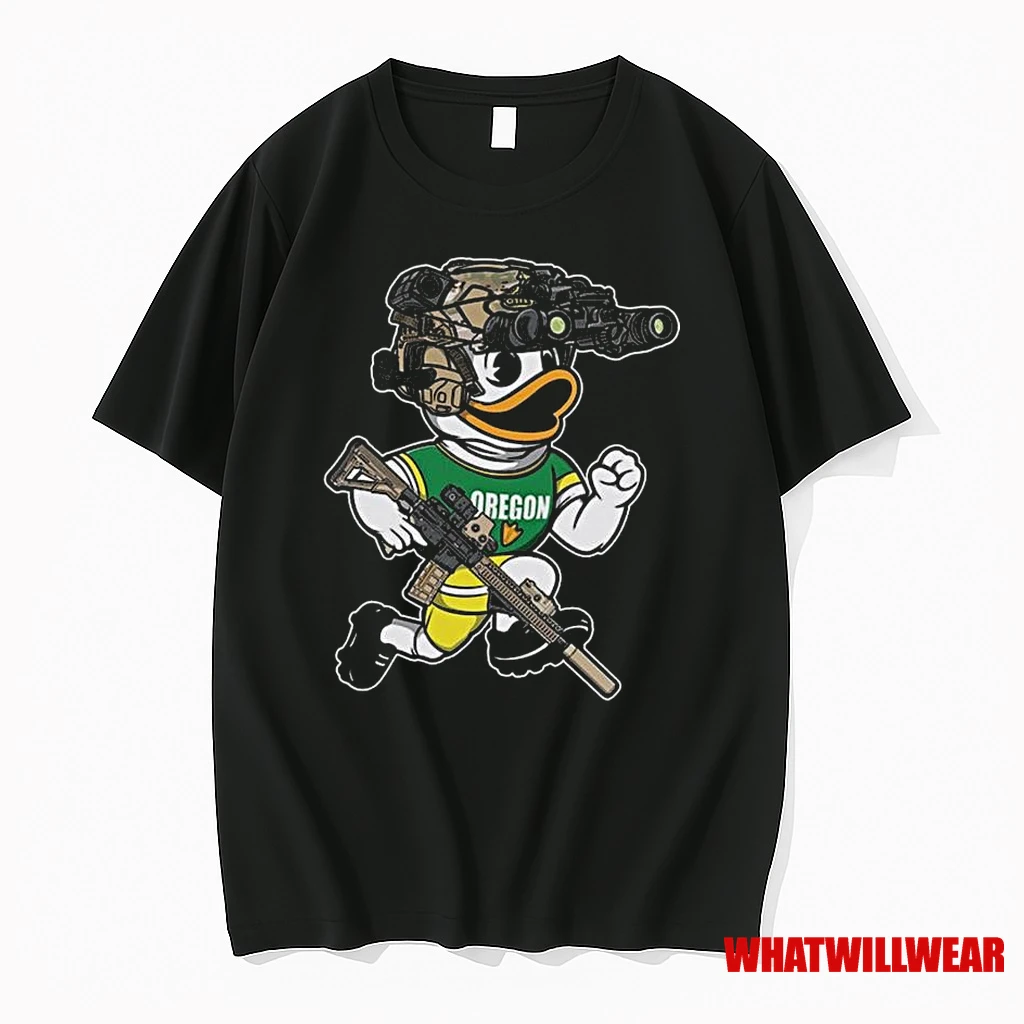 Oregon Duck Mascot Gun Otx 2025 Shirts