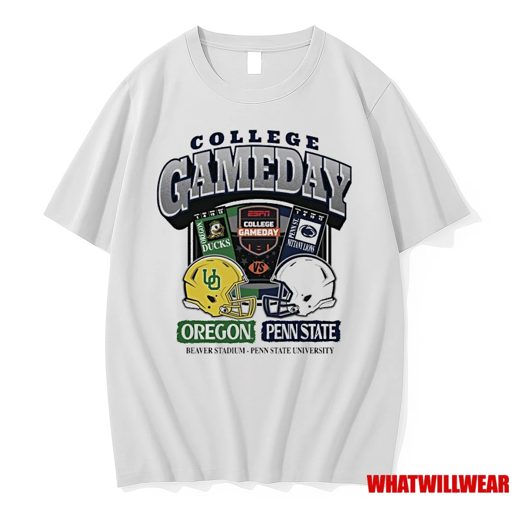 Oregon Ducks Vs Penn State Nittany Lions 2025 College Gameday Matchup Shirts