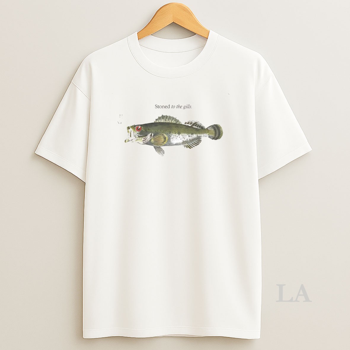 Original Bass Fish Stoned To The Gills Shirt