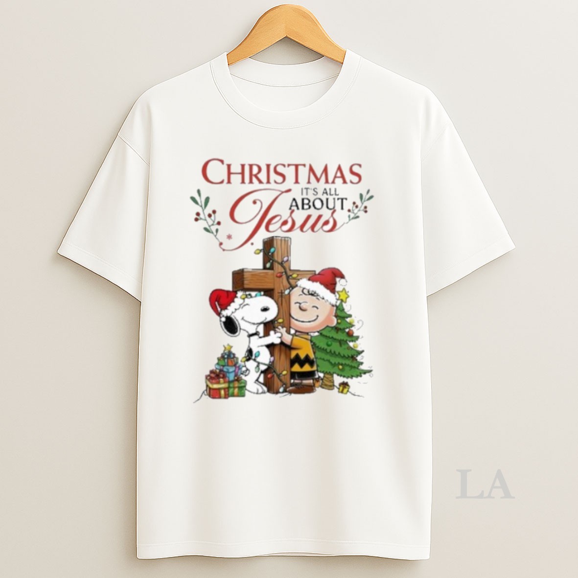 Original Christmas Its All About Jesus Peanuts Shirt