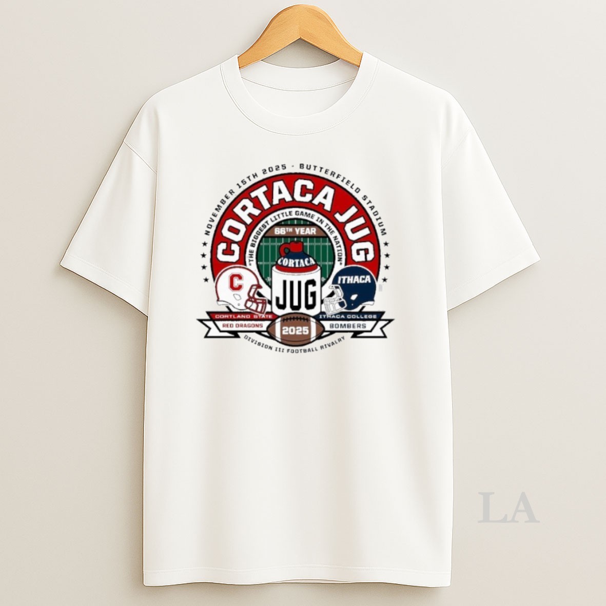 Original Cortland State Vs Ithaca 2025 Cortaca Jug Diii Football Rivalry Shirt