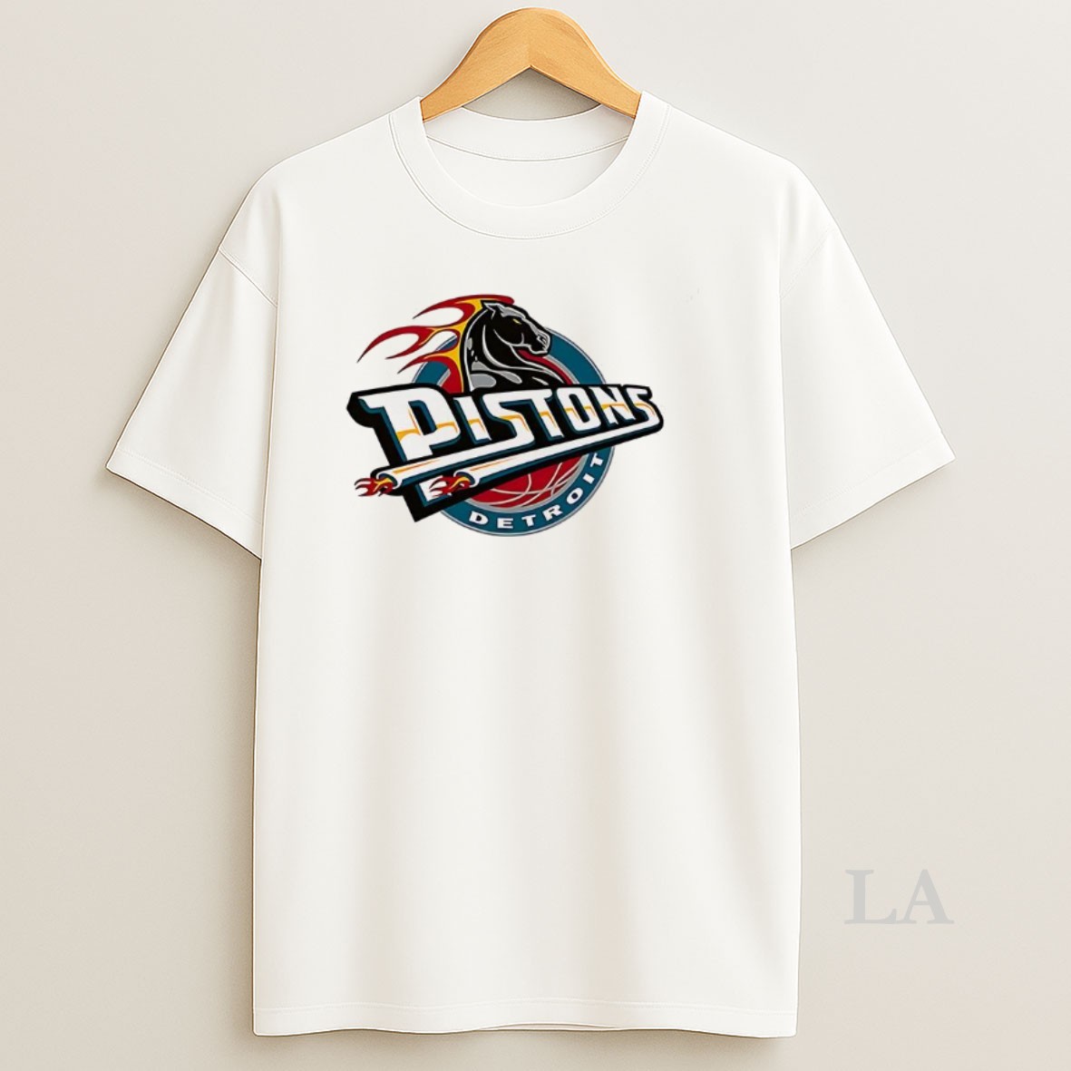Original Detroit Pistons Nba Fire Horse Retro Logo Shirt