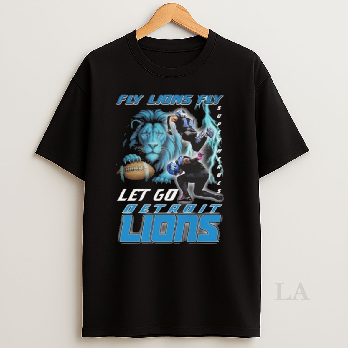 Original Fly Lions Fly Super Heroes Let Go Detroit Lions 2025 Shirt