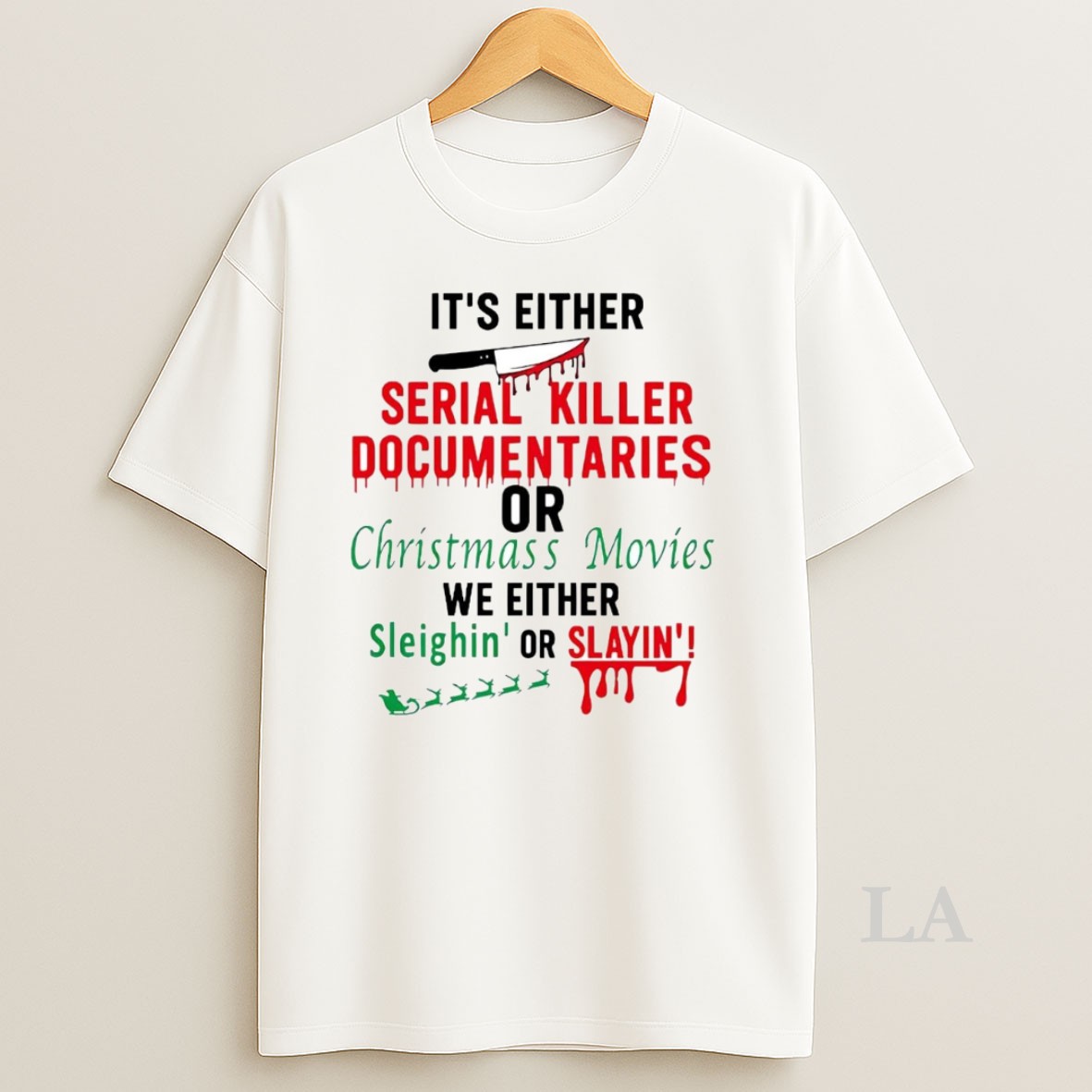 Original Its Either Serial Killer Documentaries Or Christmas Shirt