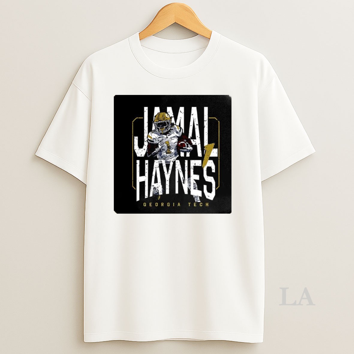 Original Jamal Haynes Georgia Tech Football Player Number 1 Shirt
