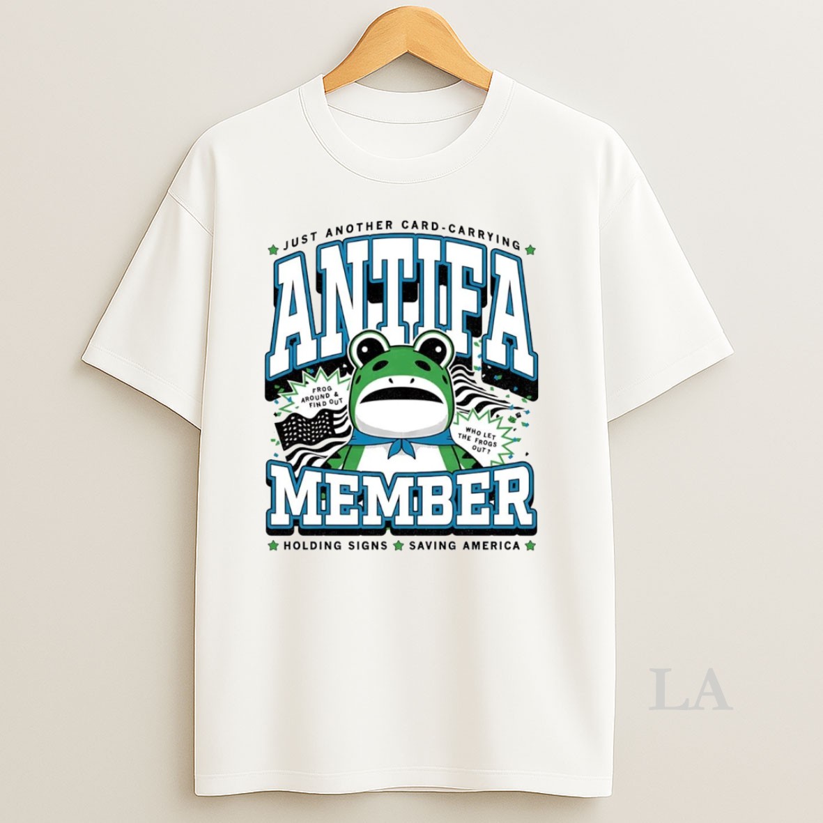 Original Just Another Card Carrying Antifa Member Holding Signs Saving America Shirt