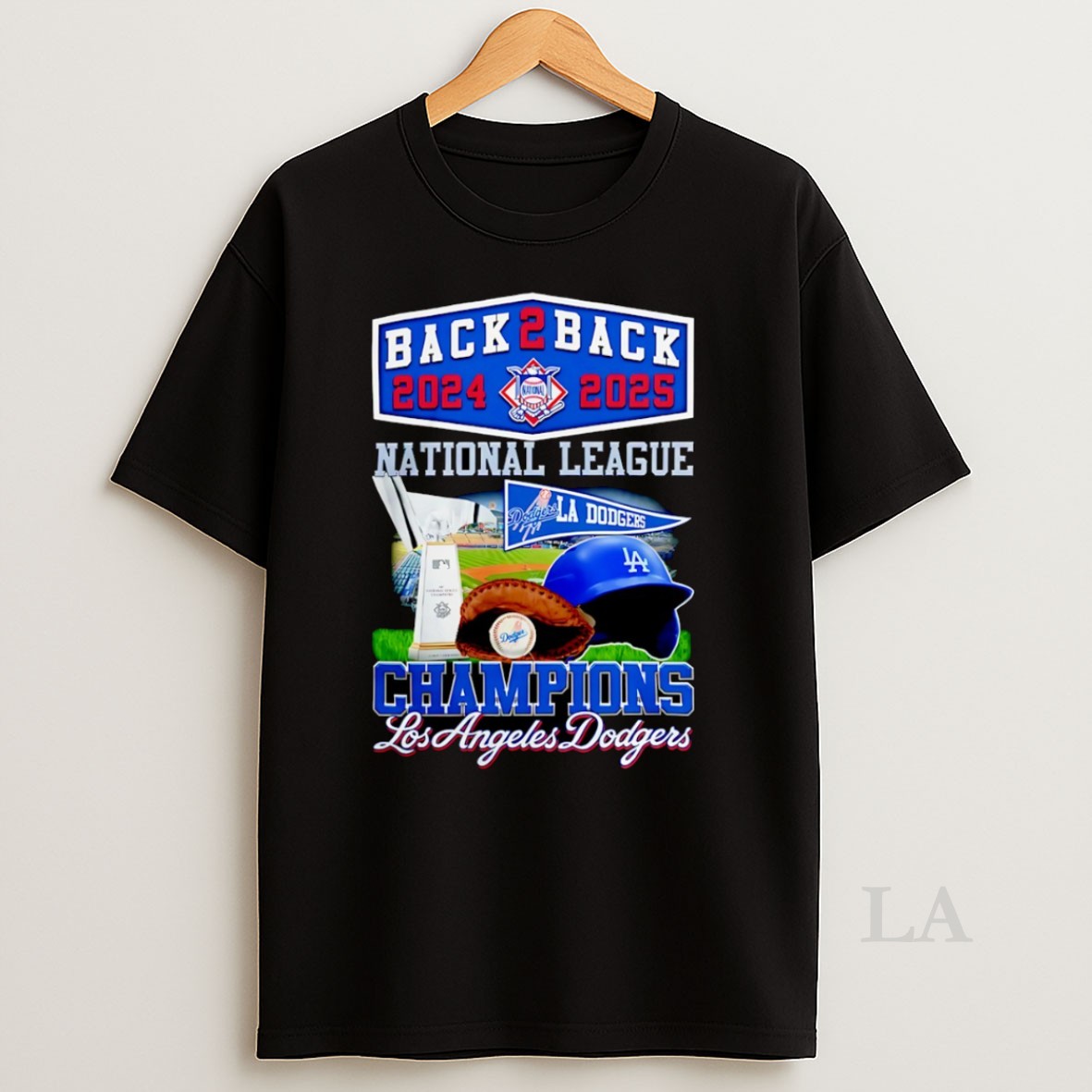 Original Los Angeles Dodgers 2024 2025 National League Champions Back To Back Shirt