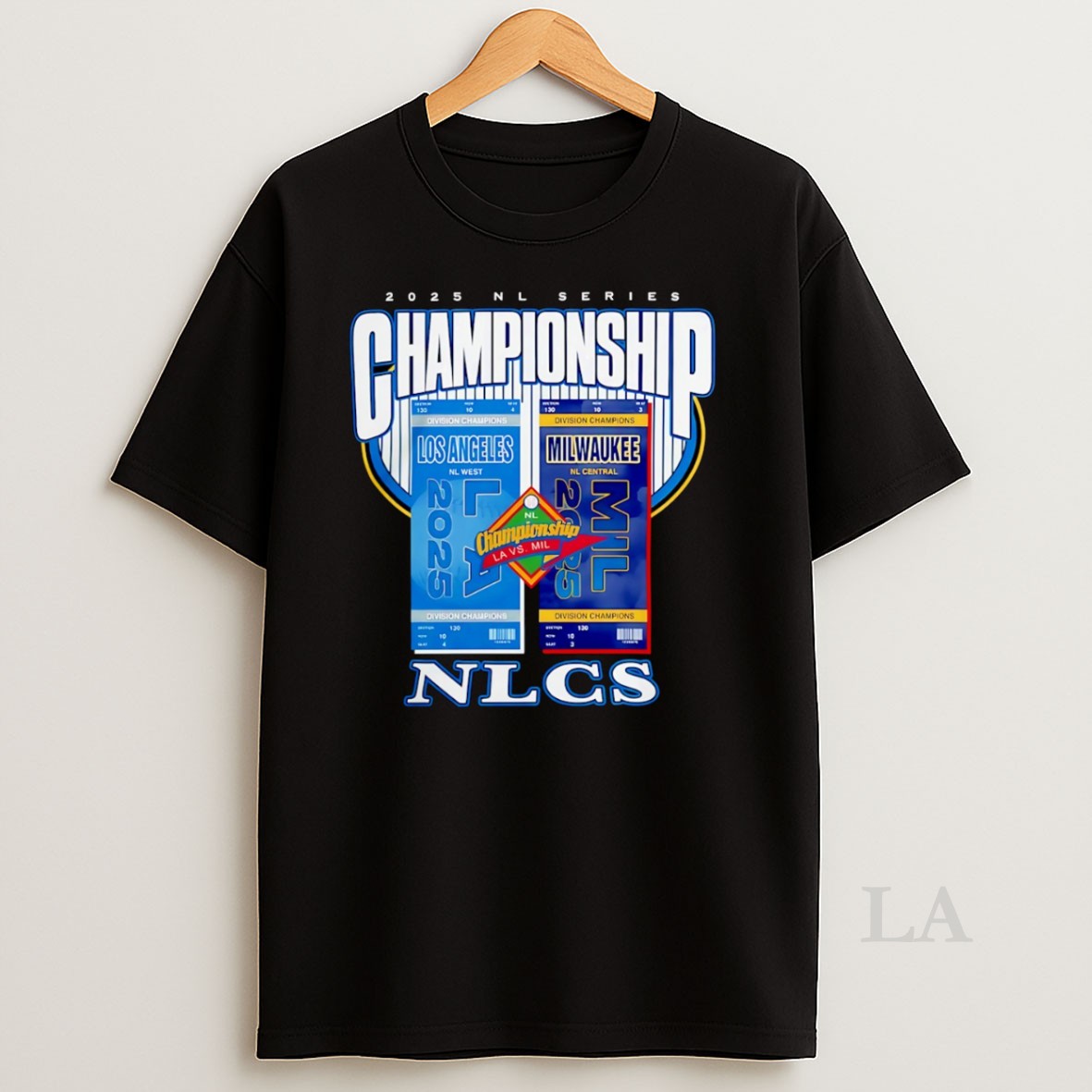 Original Los Angeles Dodgers Vs Milwaukee Brewers 2025 Nlcs Matchup Shirt