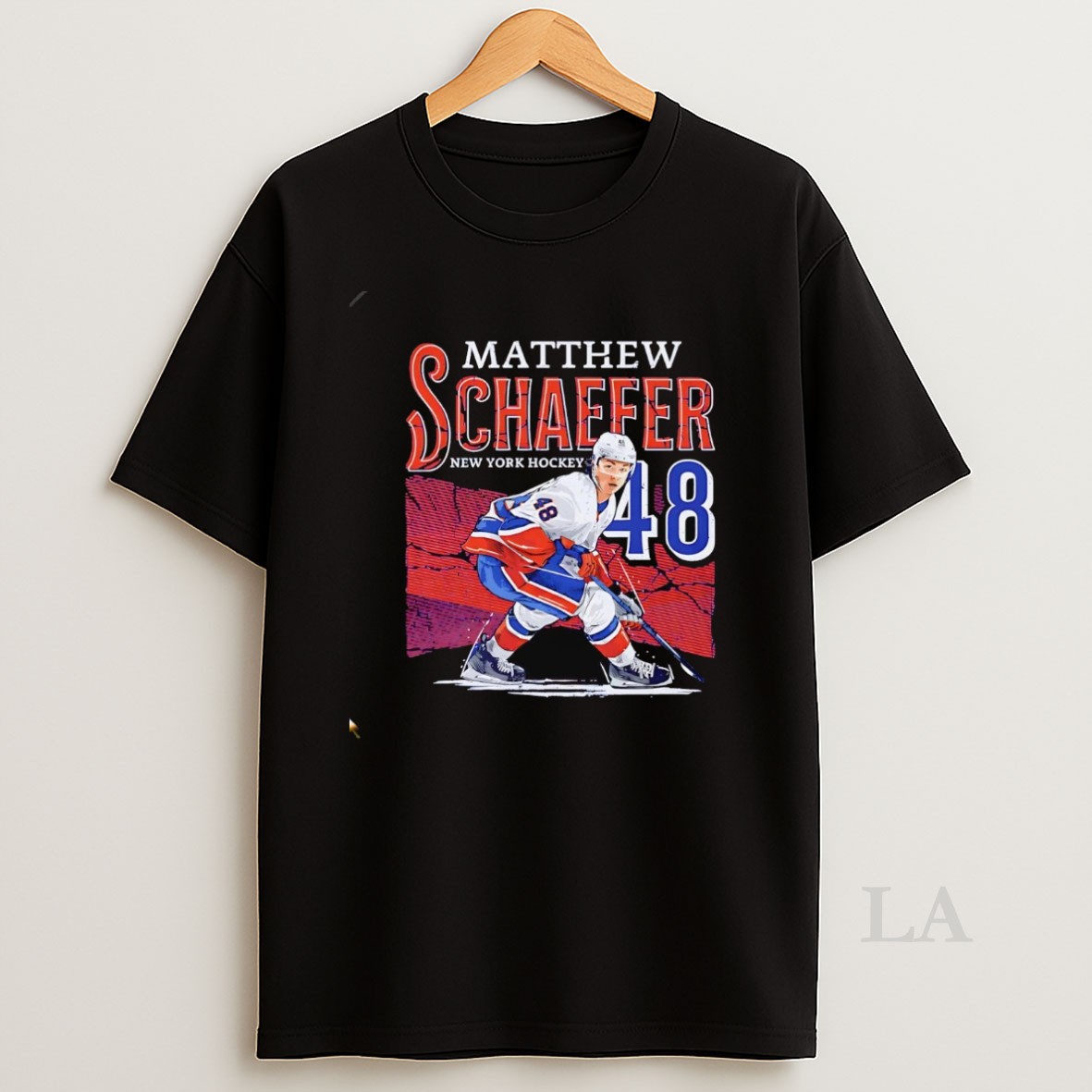 Original Matthew Schaefer Portrait New York Islanders Shirt