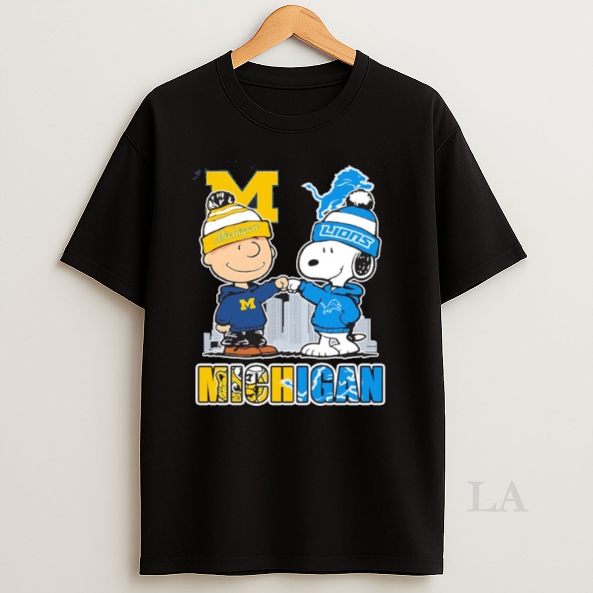 Original Michigan Peanuts Michigan X Lions City Shirt