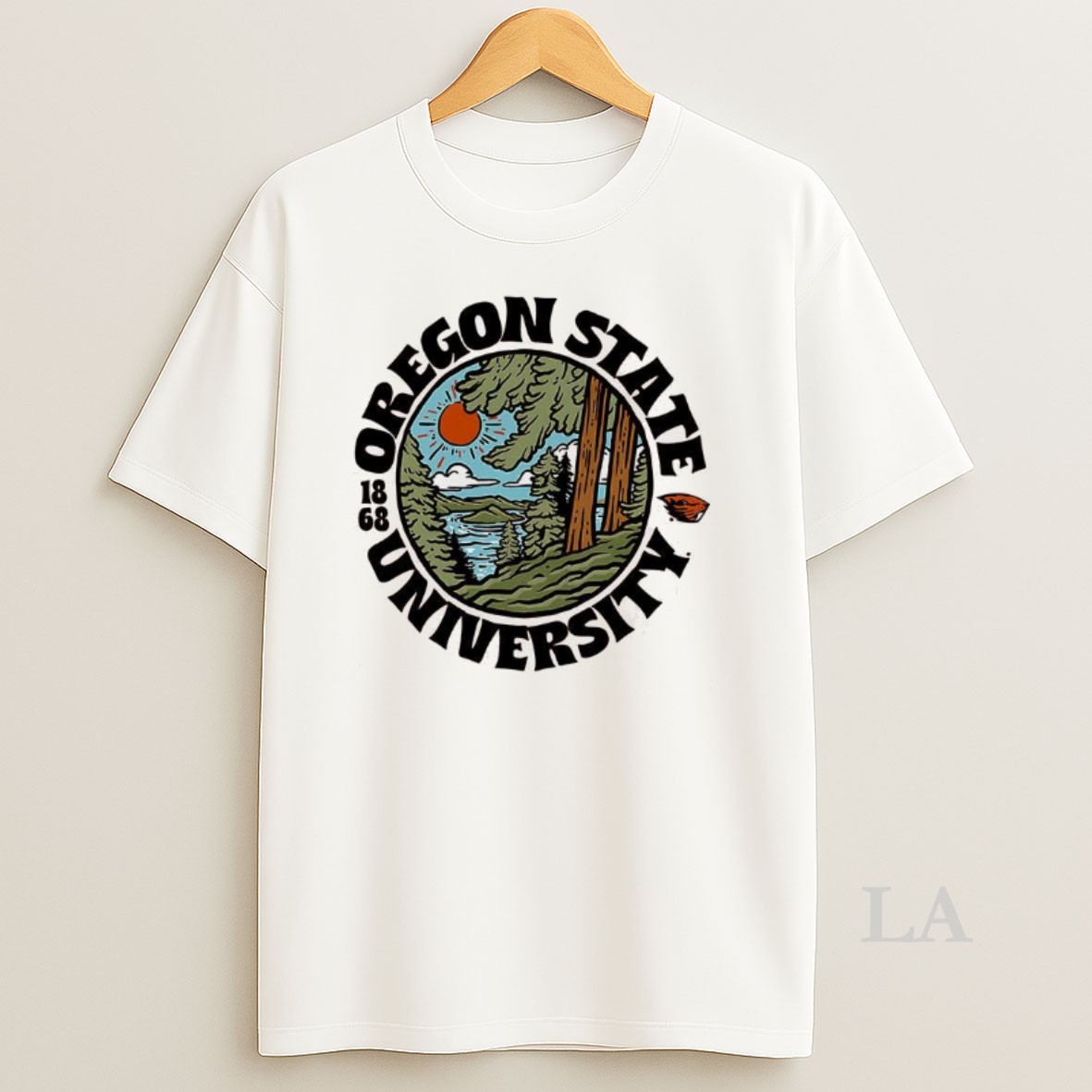 Original Oregon State Beavers Football Oregon State University Est 1868 Landscape Logo Shirt