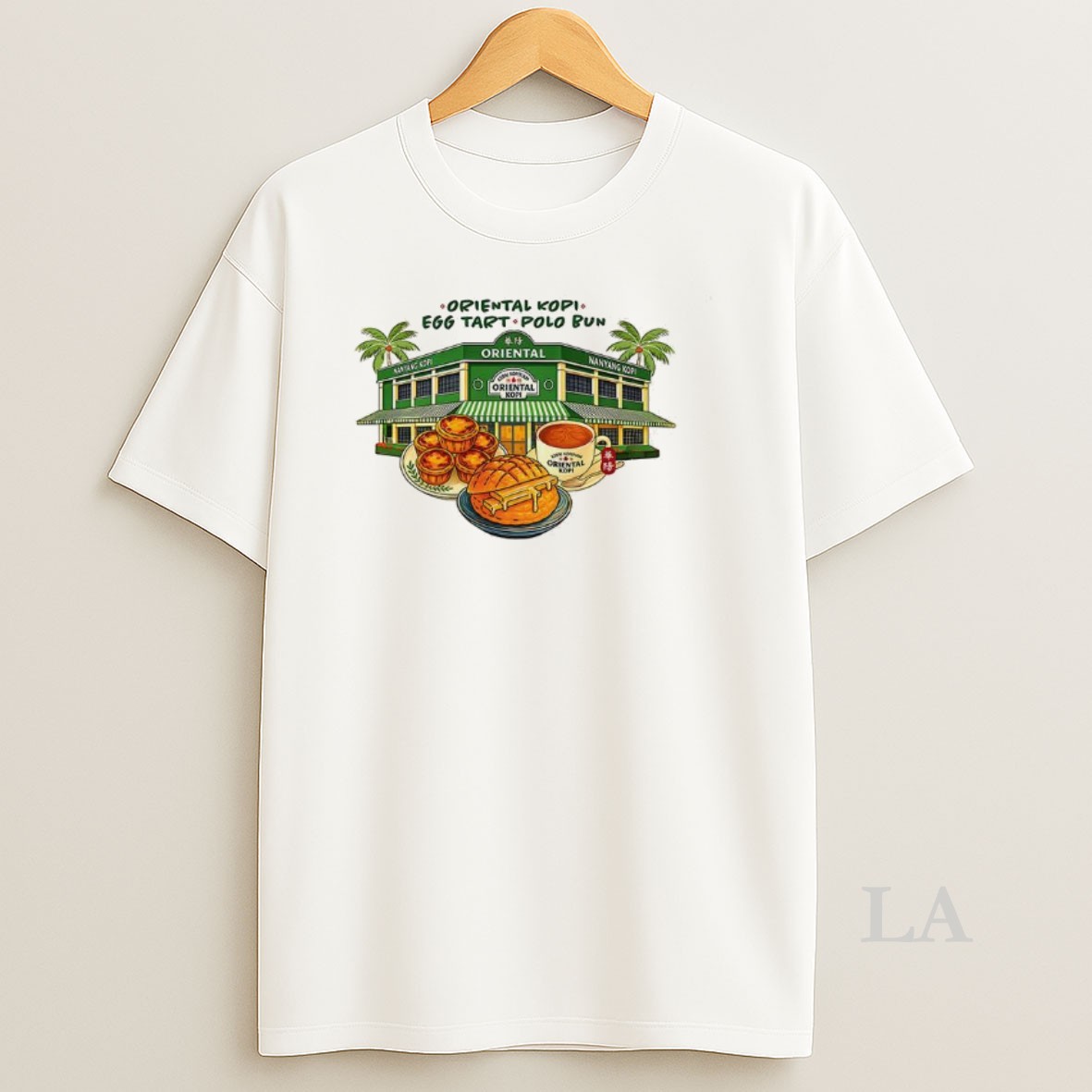Original Oriental Kopi Egg Tart Polo Bun Shirt