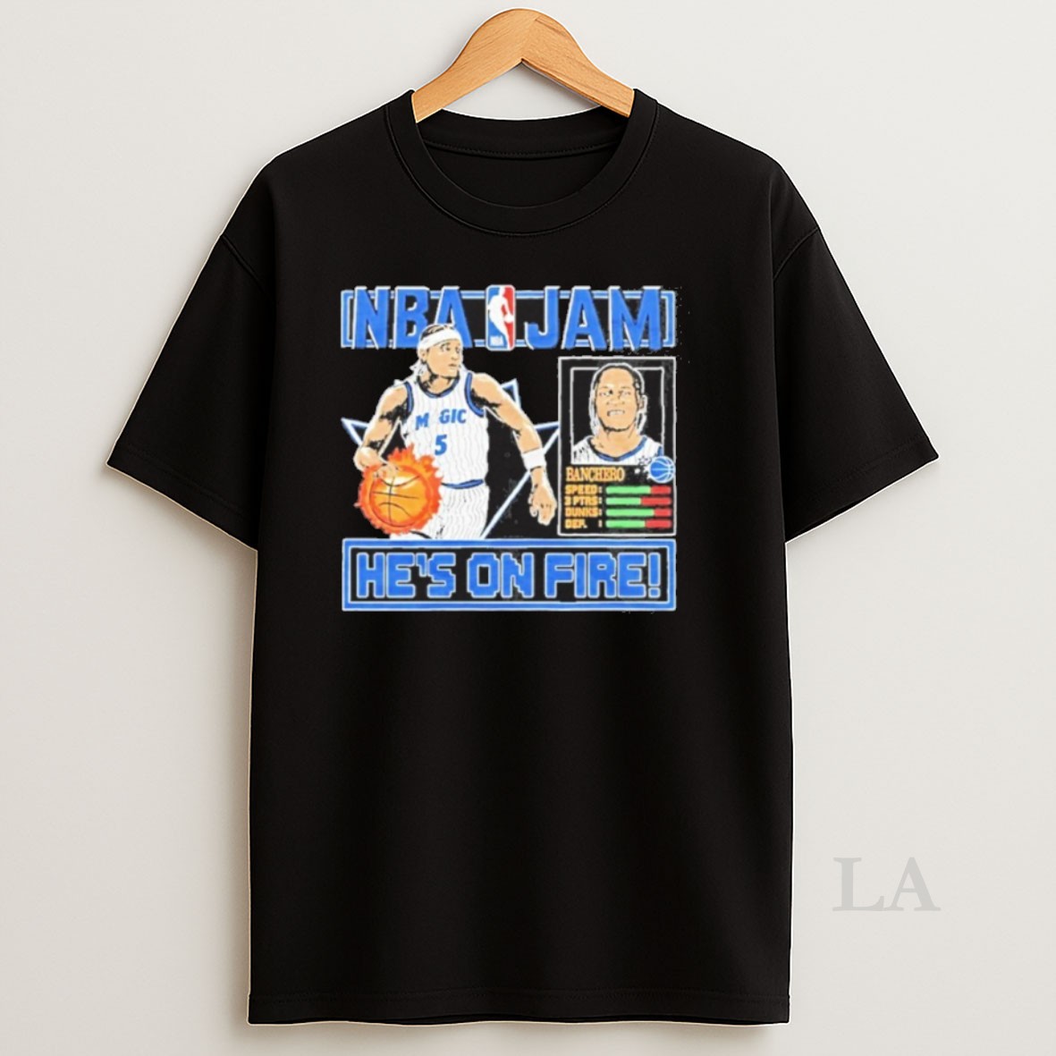 Original Paolo Banchero Hes On Fire Orlando Magic Nba Jam Shirt