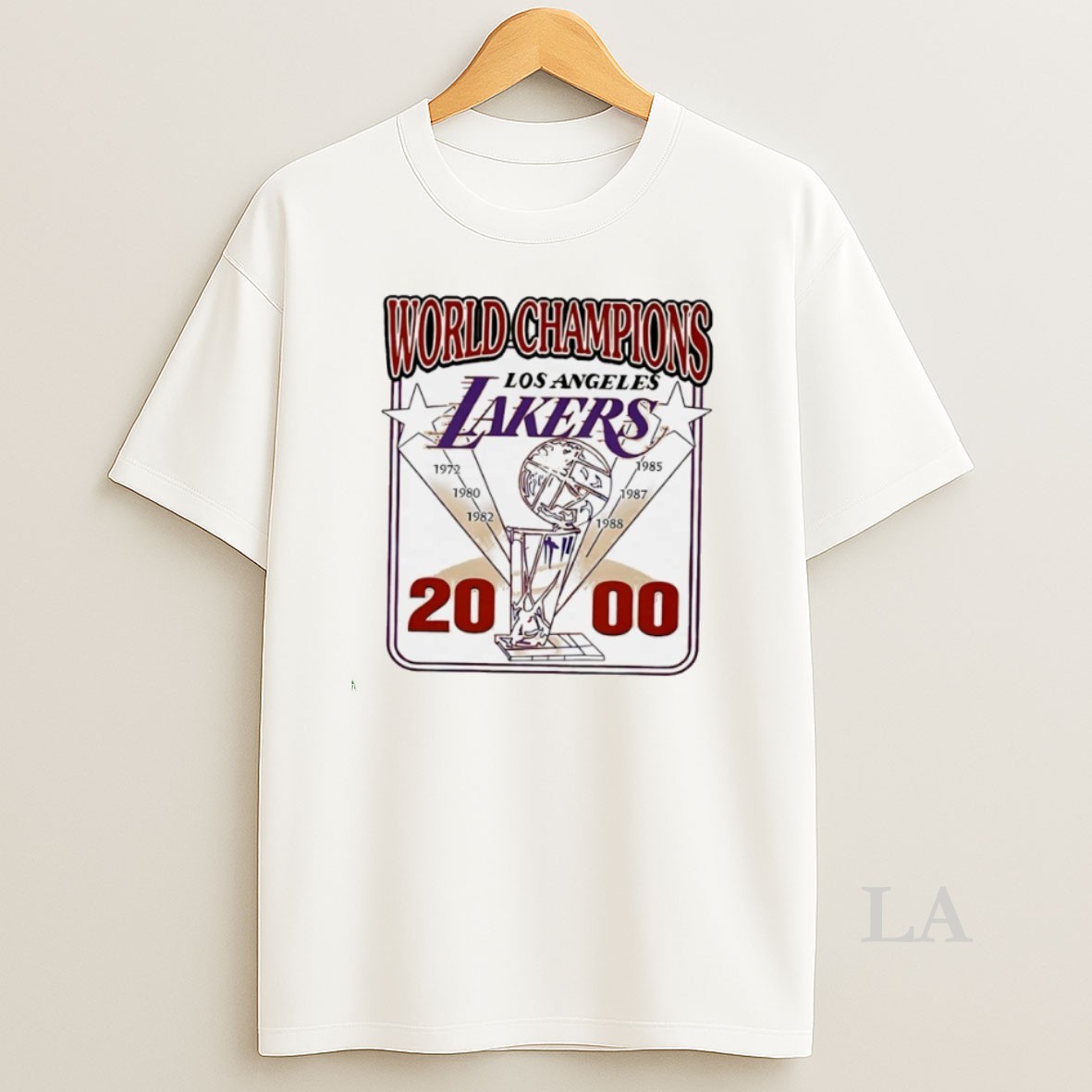 Original Pedro Pascal World Champions Lakers 2000 Shirt