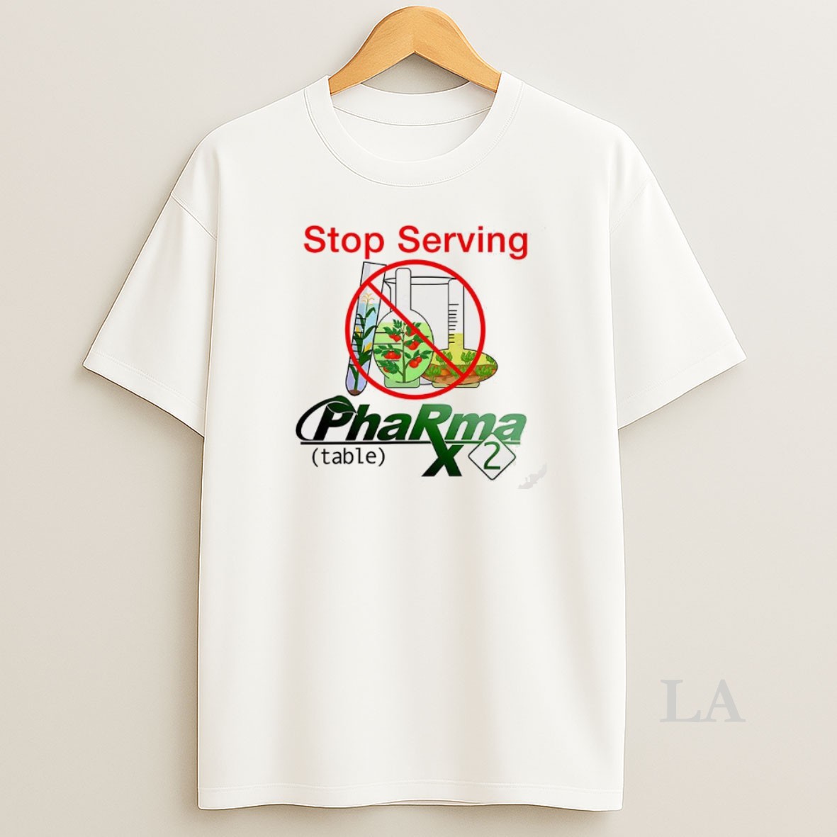 Original Pharma 2 Table Stop Serving Ban On Genetic Modification Shirt
