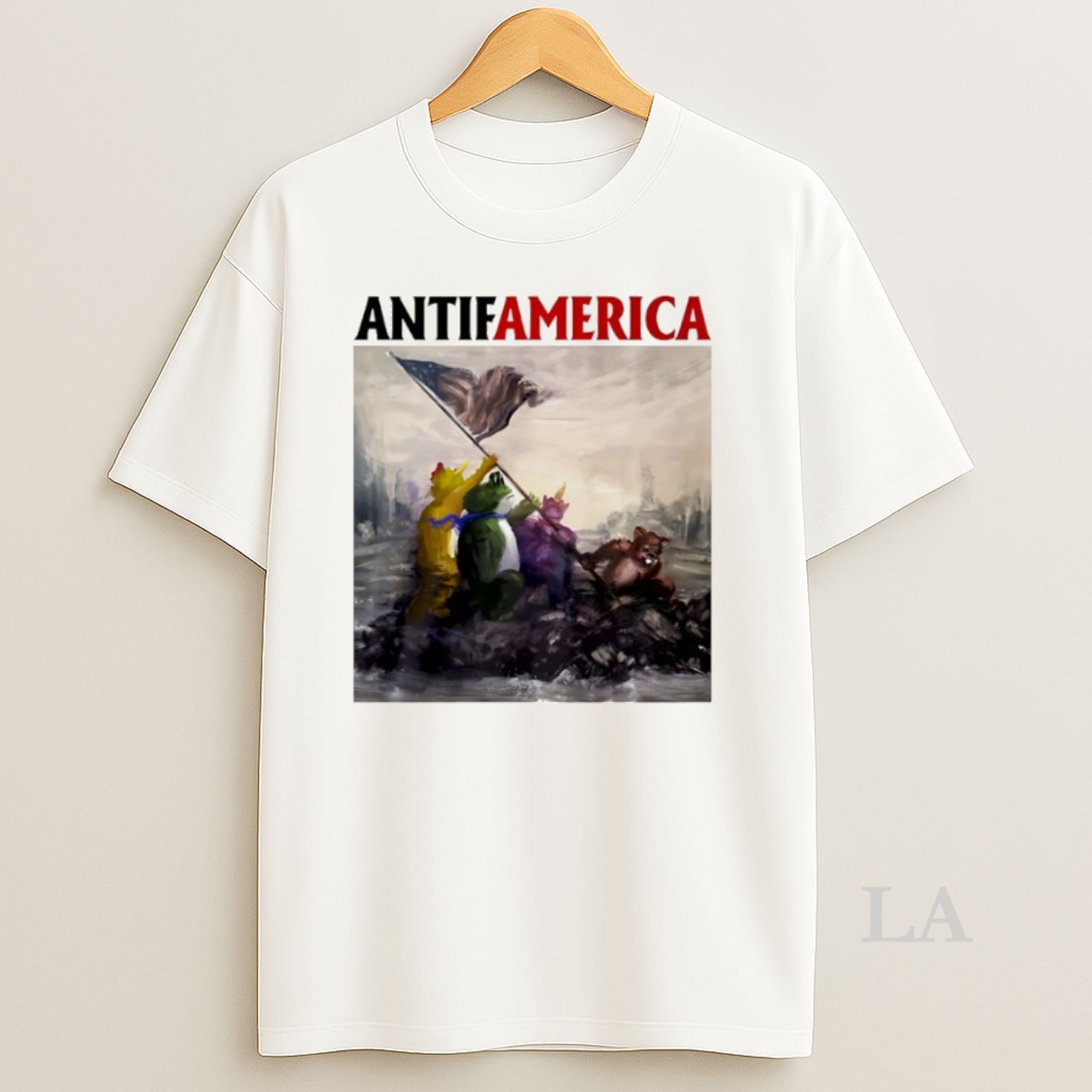 Original Portland Frog Antifamerica Comic Shirt