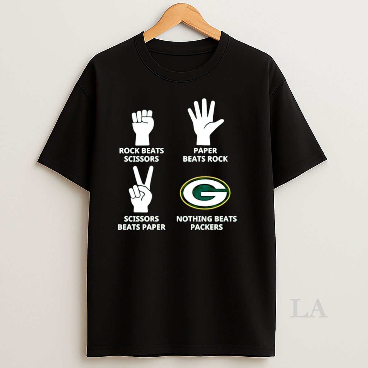 Original Rock Paper Scissors Nothing Beats Green Bay Packers Nfl 2025 Logo Shirt