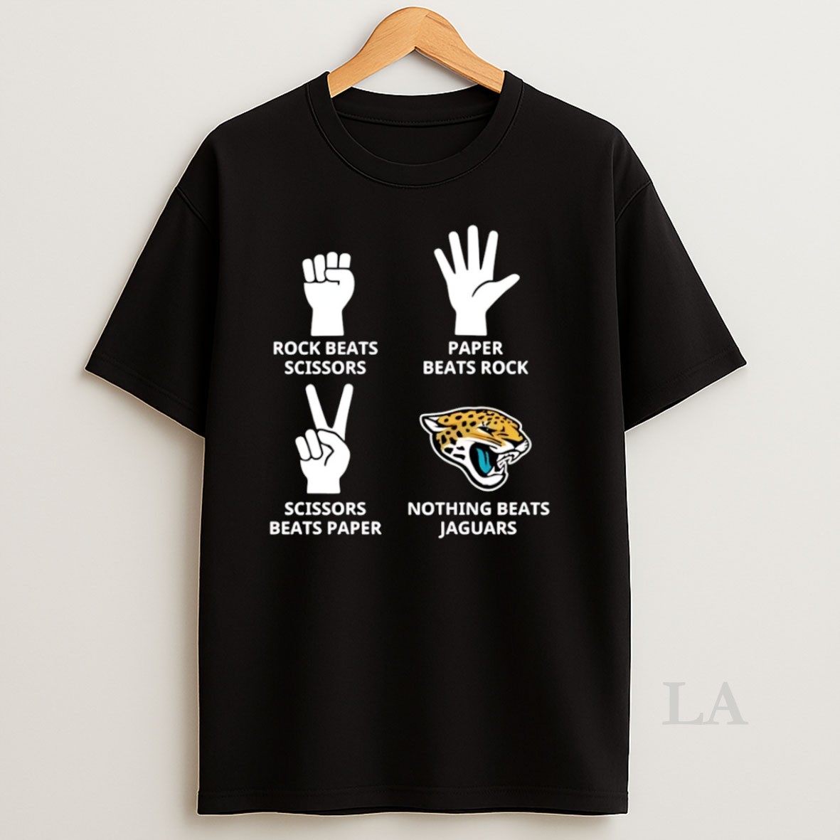 Original Rock Paper Scissors Nothing Beats Jacksonville Jaguars Nfl 2025 Logo Shirt