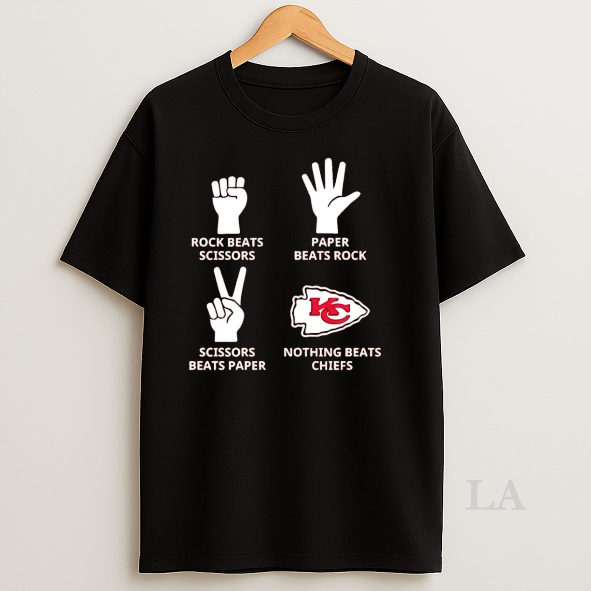 Original Rock Paper Scissors Nothing Beats Kansas City Chiefs Nfl 2025 Logo Shirt