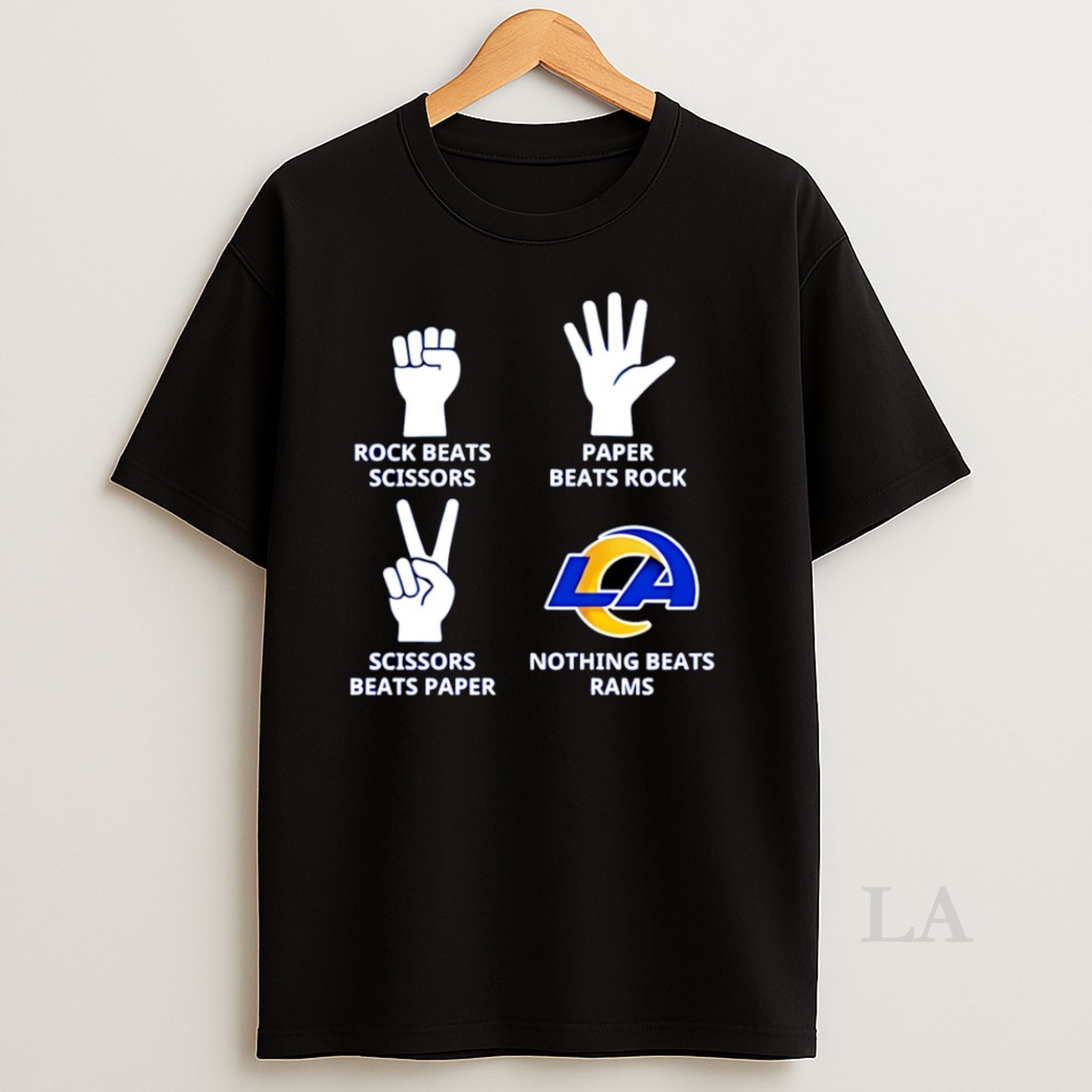 Original Rock Paper Scissors Nothing Beats Los Angeles Rams Nfl 2025 Logo Shirt