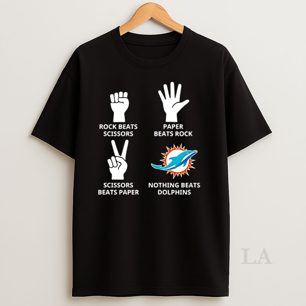 Original Rock Paper Scissors Nothing Beats Miami Dolphins Nfl 2025 Logo Shirt