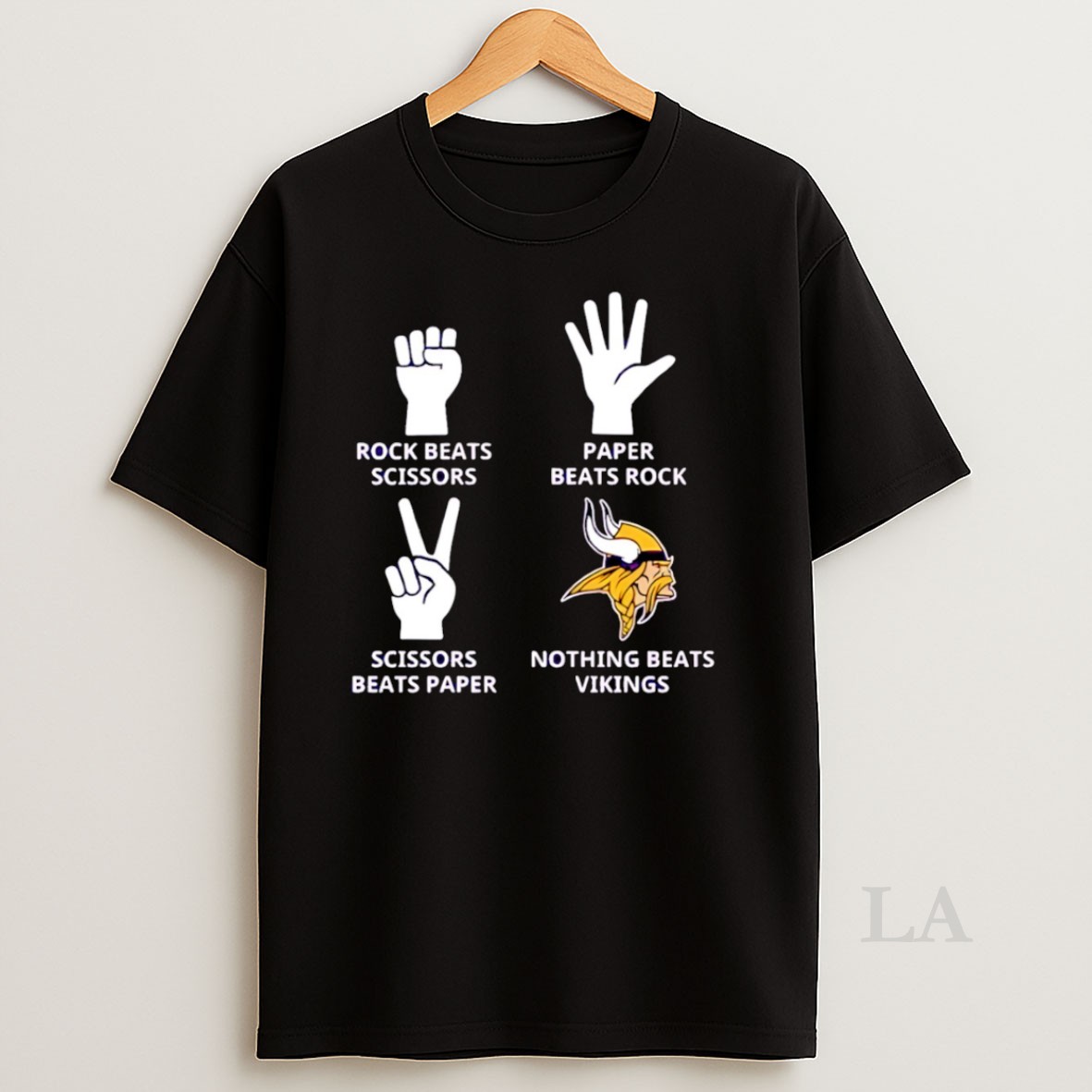 Original Rock Paper Scissors Nothing Beats Minnesota Vikings Nfl 2025 Logo Shirt