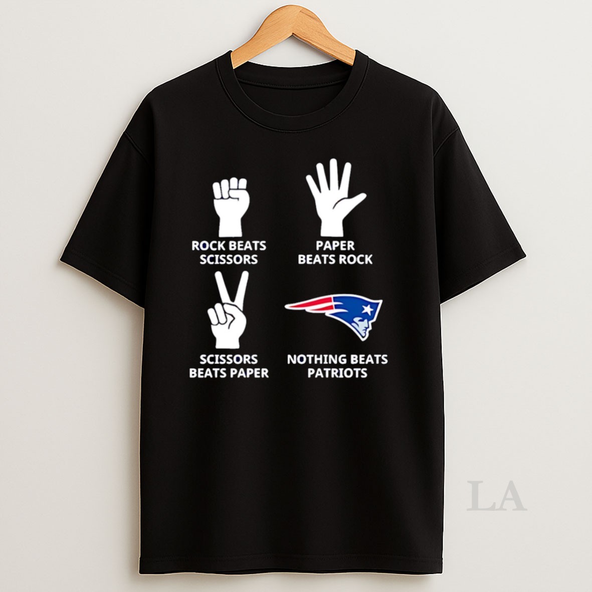 Original Rock Paper Scissors Nothing Beats New England Patriots Nfl 2025 Logo Shirt