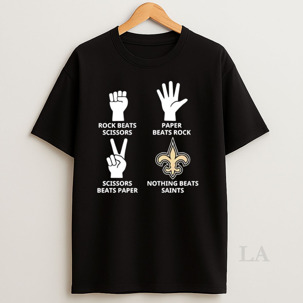 Original Rock Paper Scissors Nothing Beats New Orleans Saints Nfl 2025 Logo Shirt