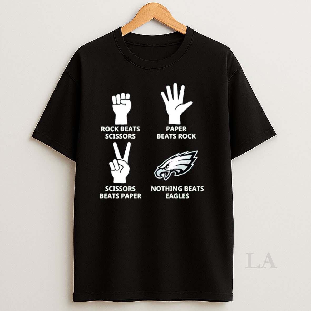 Original Rock Paper Scissors Nothing Beats Philadelphia Eagles Nfl 2025 Logo Shirt
